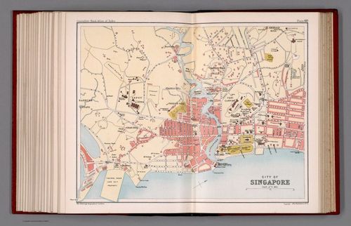 E414 - City of Singapore. Plate 60 - J.G. Bartholomew - 1893 - Brandon Joung