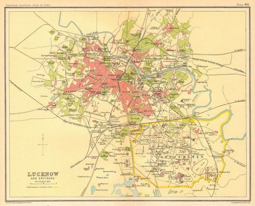 Lucknow, India 1931 Print, Imperial Gazetteer - Joe Miotto