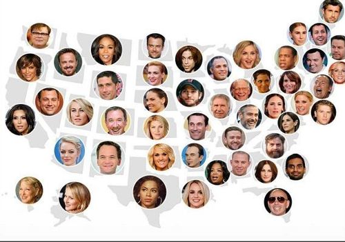 Bad design - Most famous celebrity from each state - Teddy Palmore