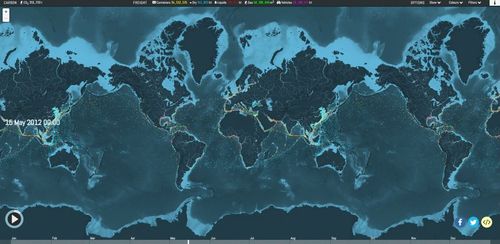 E414 - The map of cargo ships in the word - Klin - 2012 - Denis Sotnichenko