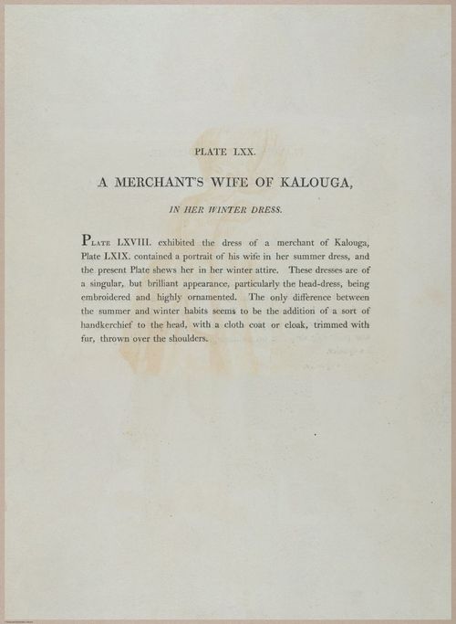E491 - The Costume of the Russian Empire - 22709