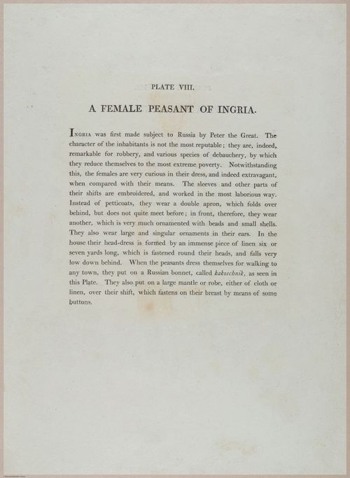 E491 - The Costume of the Russian Empire - 22728