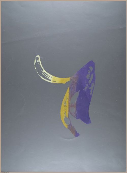 Silk screen. Banane sur argent&nbsp;