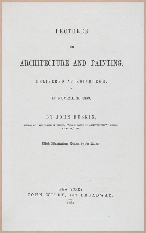 E555 - Lectures by Ruskin - 27301