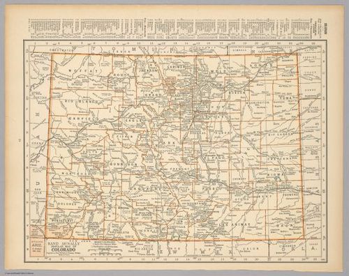 E560 - Rand McNally Popular Map of Colorado - Jane and Ronald Gibbs Collection