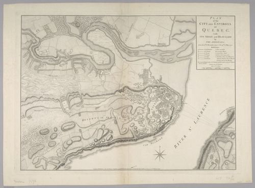 E560 - Plan of the City and Environs of Quebec with Its Siege and Blockade by the Americans 1776 - Jane and Ronald Gibbs Collection