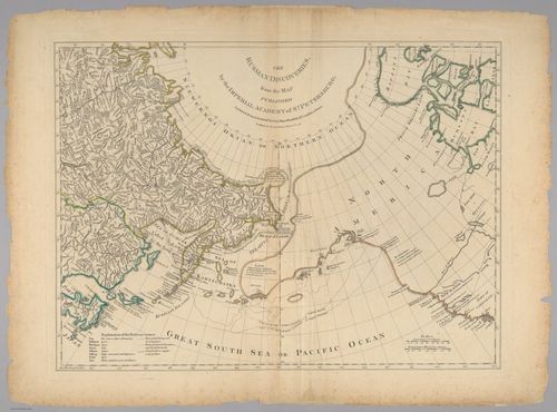 E560 - &nbsp;The Russian discoveries, from the map published by the imperial academy of St. Petersburg 1775 - Jane and Ronald Gibbs Collection