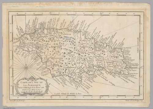 E560 - Carte de l'isle de la Jamaique, par le S. Bettin Ingén de la Marine 1758 - Jane and Ronald Gibbs Collection