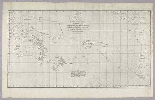 E560 - &nbsp;Chart of Part of the South Sea, Shewing the Tracts & Discoveries made by His Majesty's Ships - Jane and Ronald Gibbs Collection