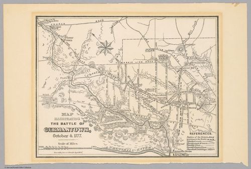 E560 - Map Illustrating the Battle of Germantown, October 4. 1777 (1877) - Jane and Ronald Gibbs Collection