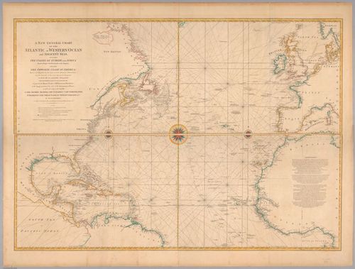 E560 - A new general chart of the Atlantic or Western Ocean and adjacent seas 1777 - Jane and Ronald Gibbs Collection