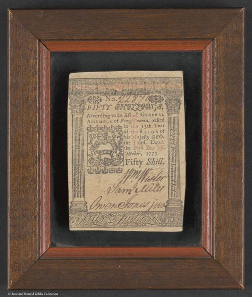 E560 - Fifty shillings 1773 - Jane and Ronald Gibbs Collection