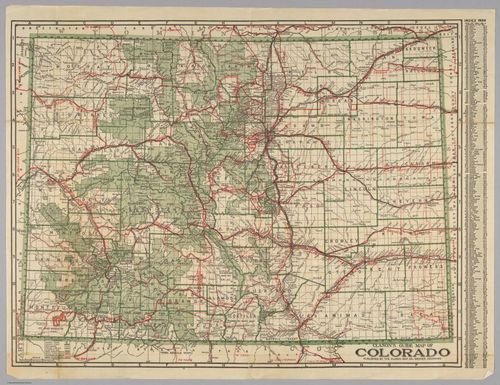 E560 - Clason's Guide Map of Colorado 1920 - Jane and Ronald Gibbs Collection