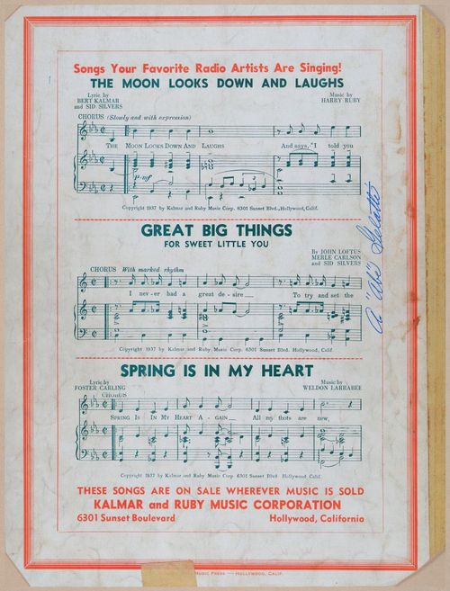 E588 - Various Musical Sheet - 29616