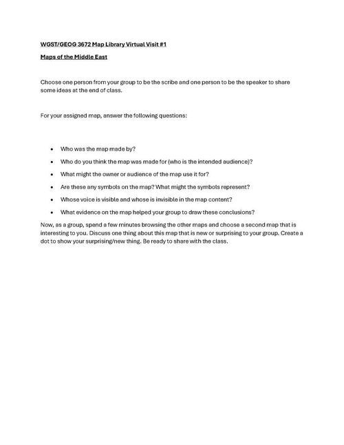 Questions for WGST/GEOG 3672 Virtual Map Library session