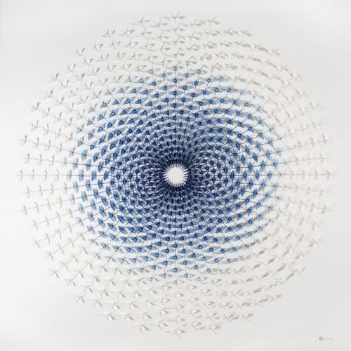 Indigo Star - 40 x 40