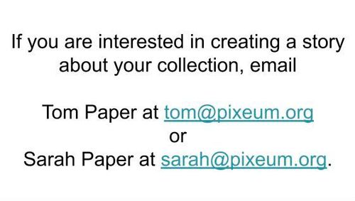 To create a story about your collection