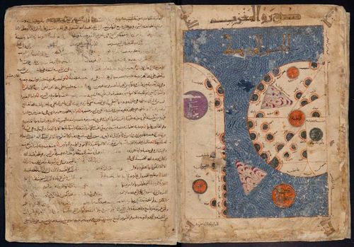 Surat al-Maghrib = Typical Medieval Islamicate map of ‘the West’ — i.e. Iberian Peninsula and North Africa
