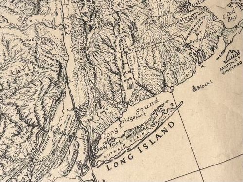 USA Physiographic Map - Erwin Raisz - 1955