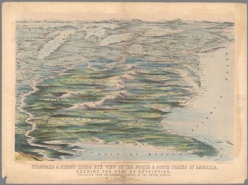 Stannard & Dixon’s Birds Eye View of the North & South States of America - Thomas Packer - 1861 - Christopher Hughes