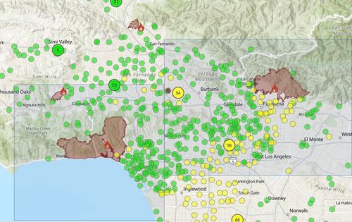 Map of Air Quality around LA- Ben McGraw