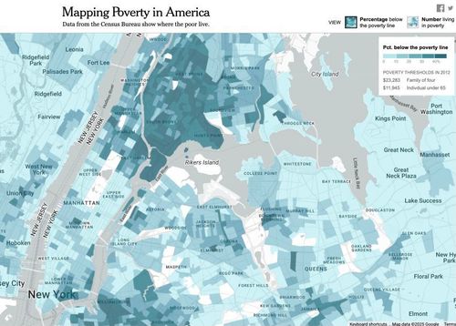 Map of Poverty in NYC, America on the Website -- Minnie, Lucy, Kate