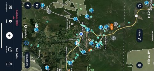 Map of Williamstown Fishing Spots