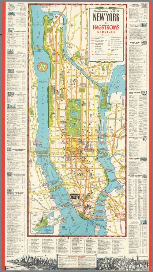 Complimentary map of New York from Hagstrom Services - 1946 - Jack Gerwe