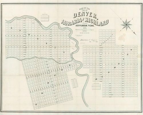 The first printed map of Denver - Wes Brown