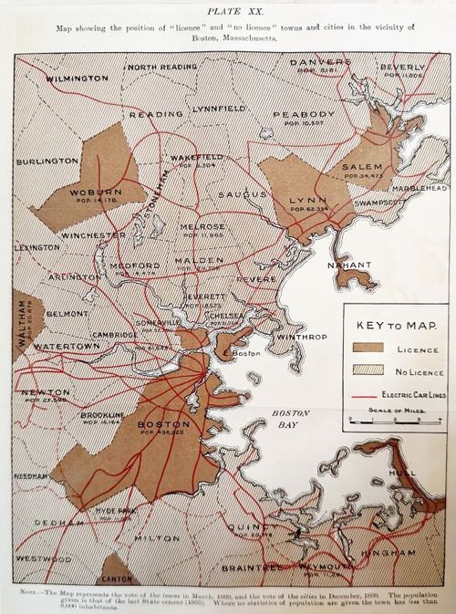 Temperance Problem and Social Reform Map - Boston 1900 - Kris Butler