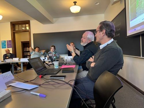 Blake Martin, guest speaker at Tom Paper’s maps class. Hist23 Maps: Past, Present & Future