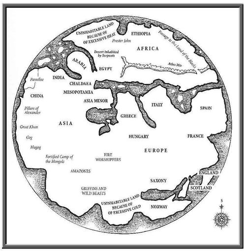 Borgia Map (Line Drawing)