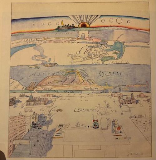 View of the World - Saul Steinberg - 1976