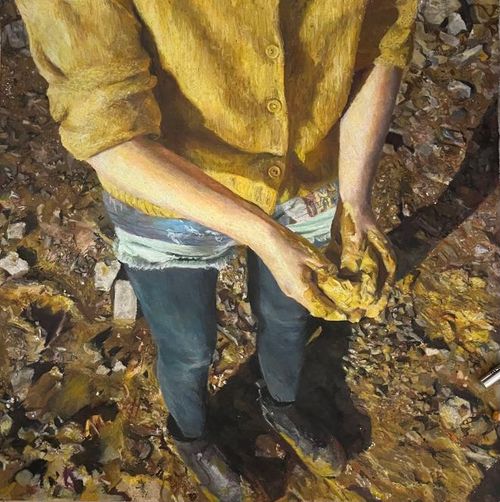 Girl with mud
