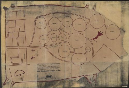 South Carolina Deerskin Map, 1721, Library of Congress Copy.