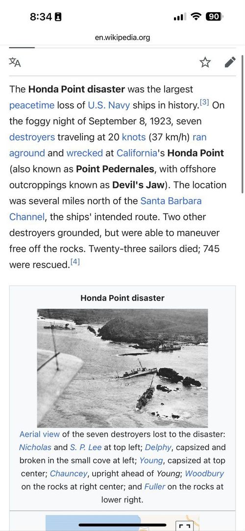 Honda Point Disaster 1923 (form Chuck Sellman)