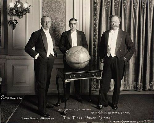 Amundsen, Shackleton, Peary - 1913