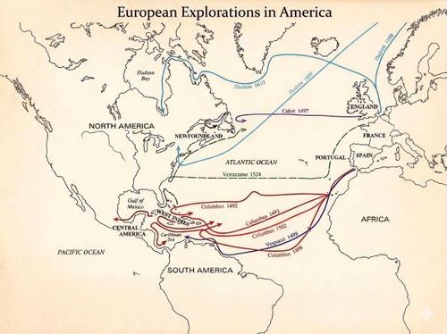 European Explorations in America - 1492 - 1610