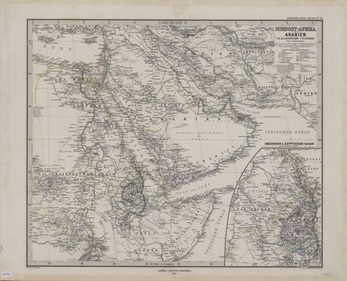 Map of Middle East - August Petermann