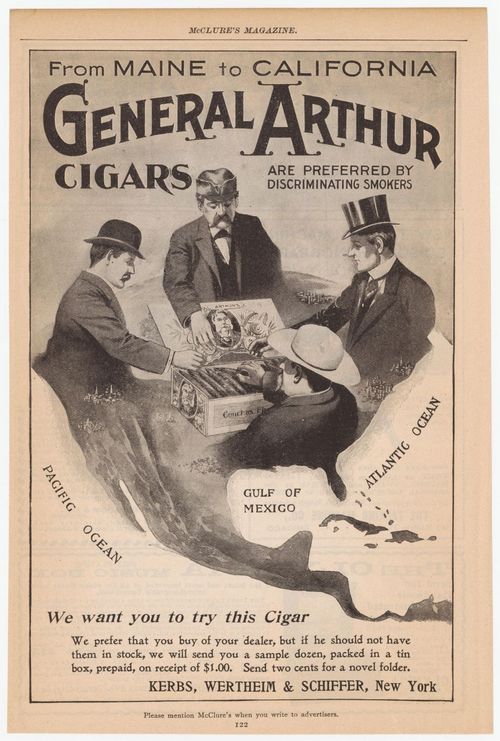 From Maine to California General Arthur Cigars Are Preferred By Discriminating Smokers