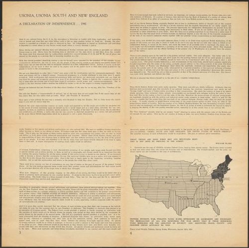 Usonia, Usonia South and New England: The United States of North America.