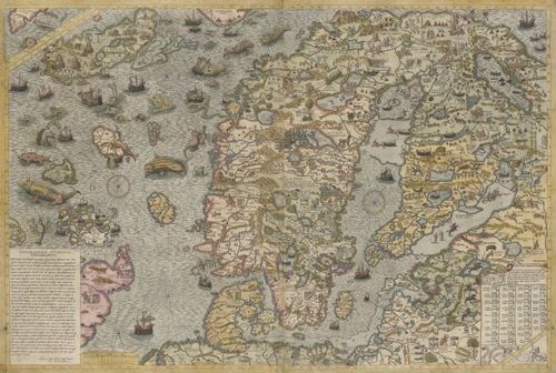 Map of the Sea - Olaus Magnus - 1572