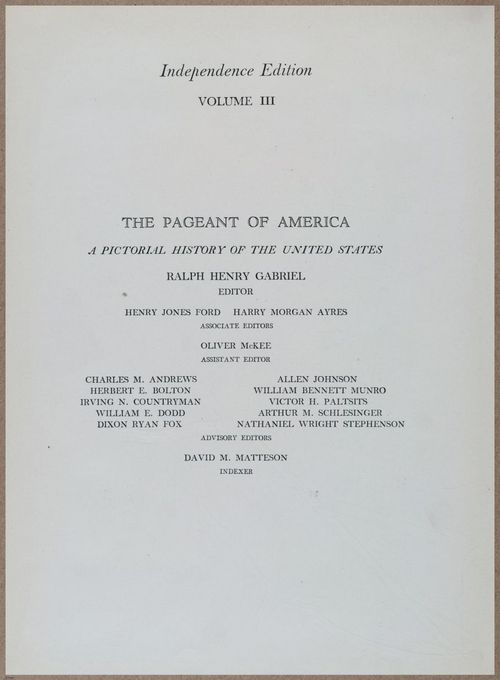 E816 - Pageant of America, Vol 3 - 16326