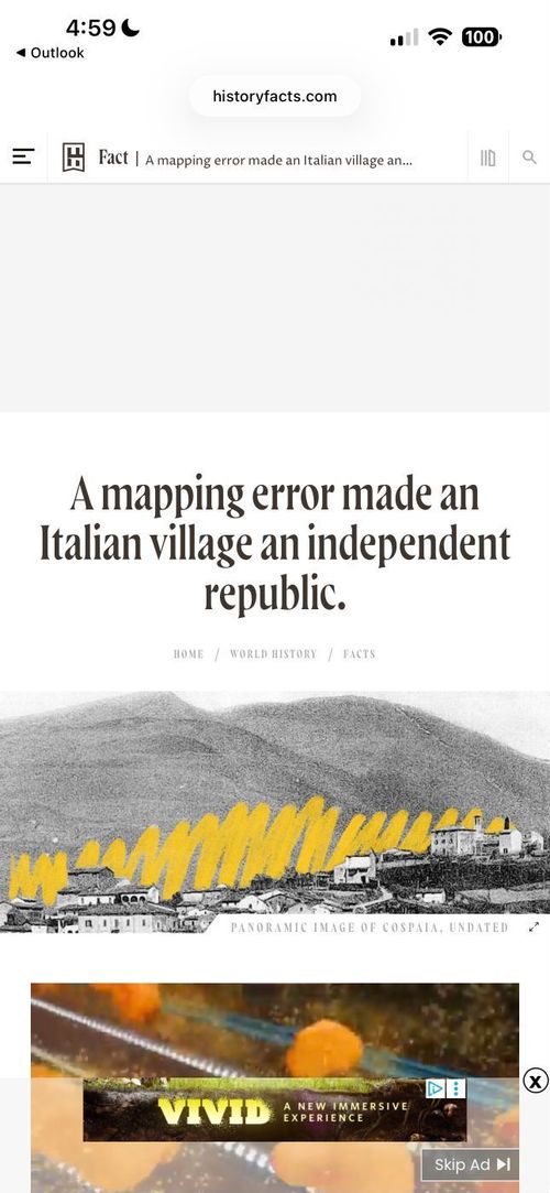 From Annie Williams - a mistake on a map that created a country