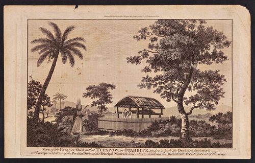 View of the House or Shed, called Tupapow in Otaheite