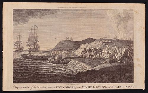 A Representation of the Interview between Commodore (now Admiral) Byron and the Patagonians