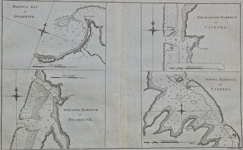 Charts of Otaheite, Ulietea, and Huaheine, Society Islands