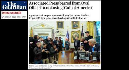 Associated Press Barred From White House - February 2025