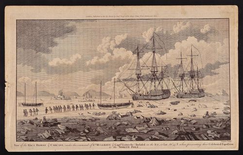 View of the Race Horse & Carcass, under the command of Lord Mulgrave & Captain Lutwidge