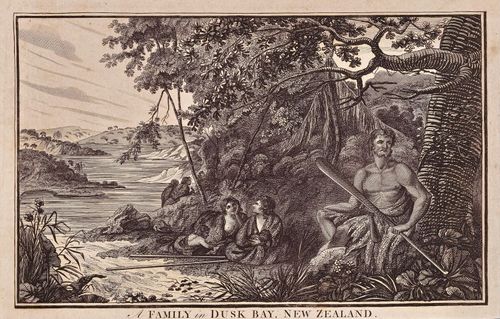 A Family in Dusk Bay, New Zealand
